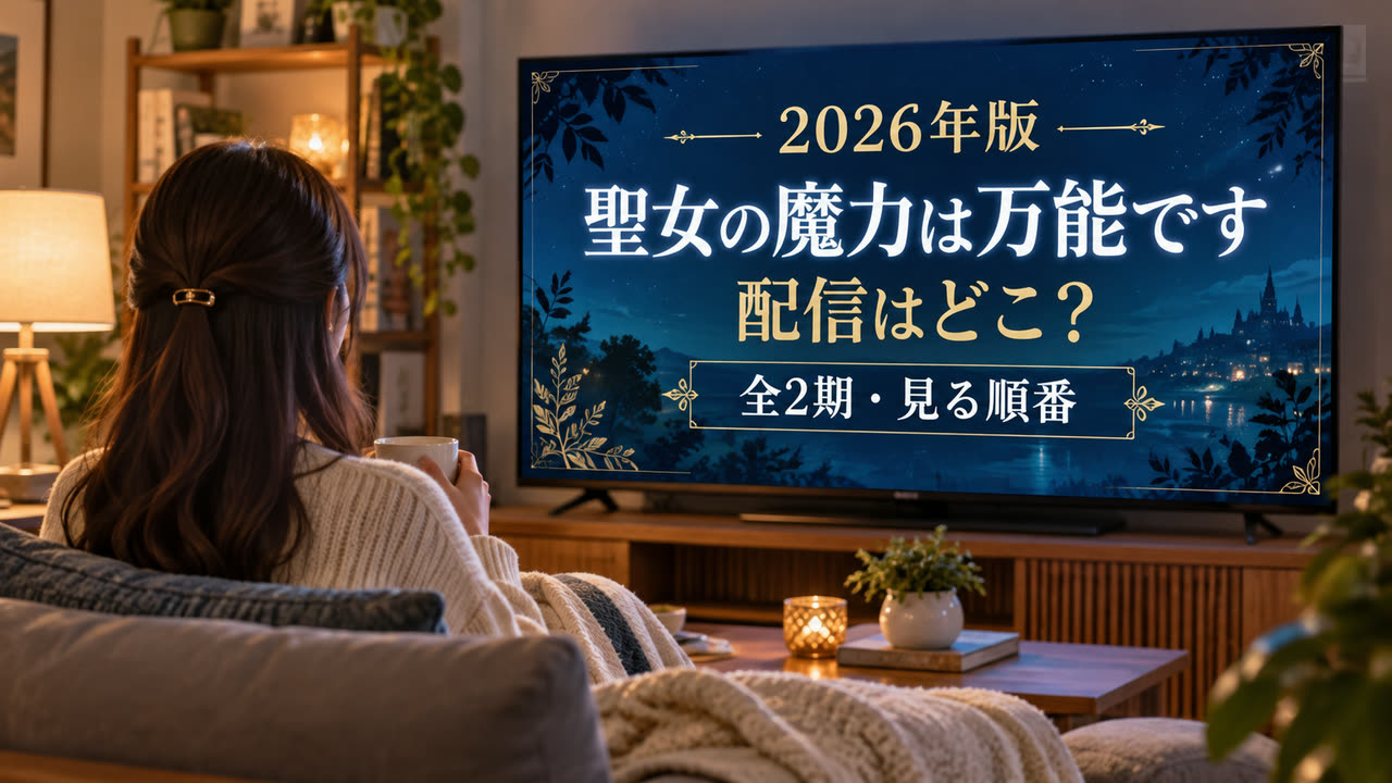聖女の魔力は万能です1期・2期の配信サービスと見る順番を解説する記事のアイキャッチ