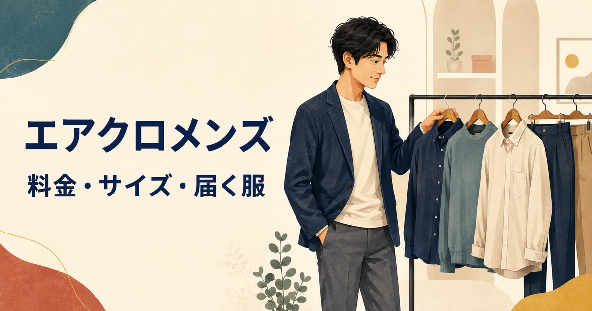 エアクロメンズの料金・サイズ・届く服を解説
