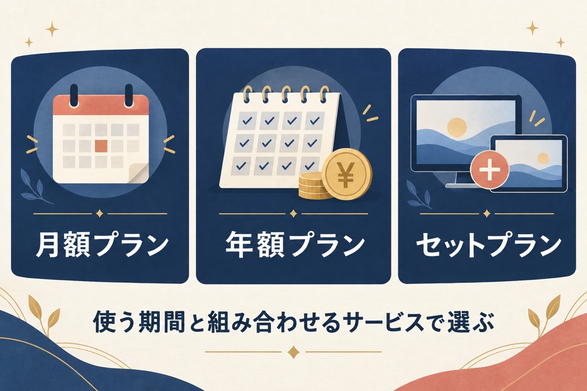 月額・年額・セットプランの選び方
