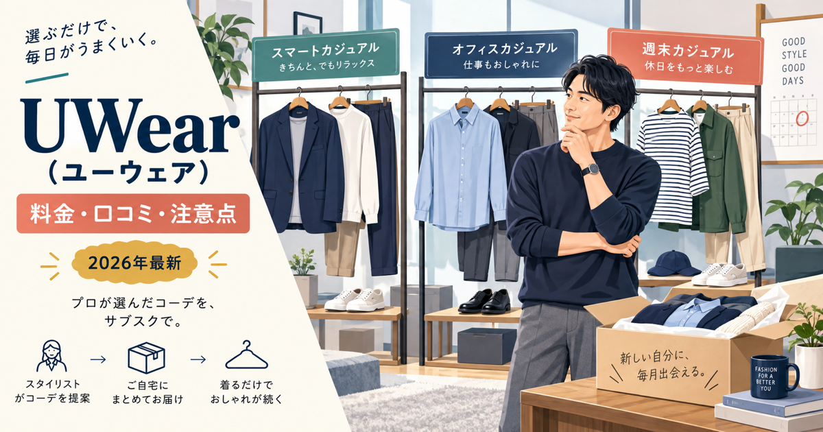 UWear(ユーウェア)の料金・口コミ・解約前の注意点を解説