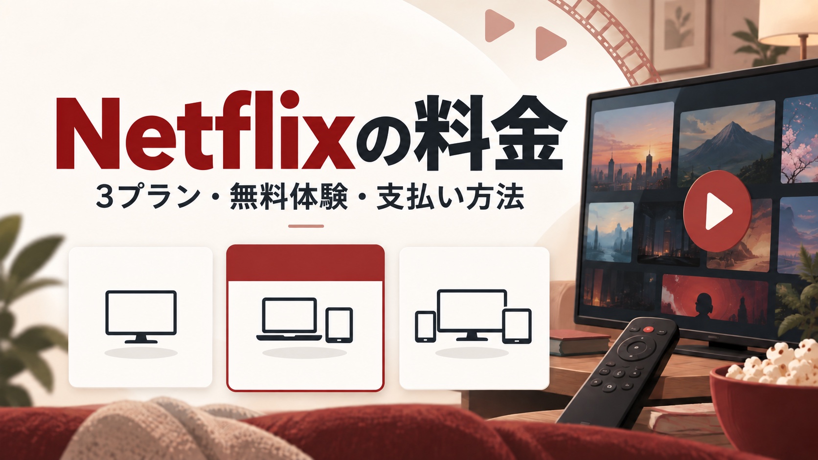 Netflixの月額料金・3プラン・無料体験・支払い方法ガイド