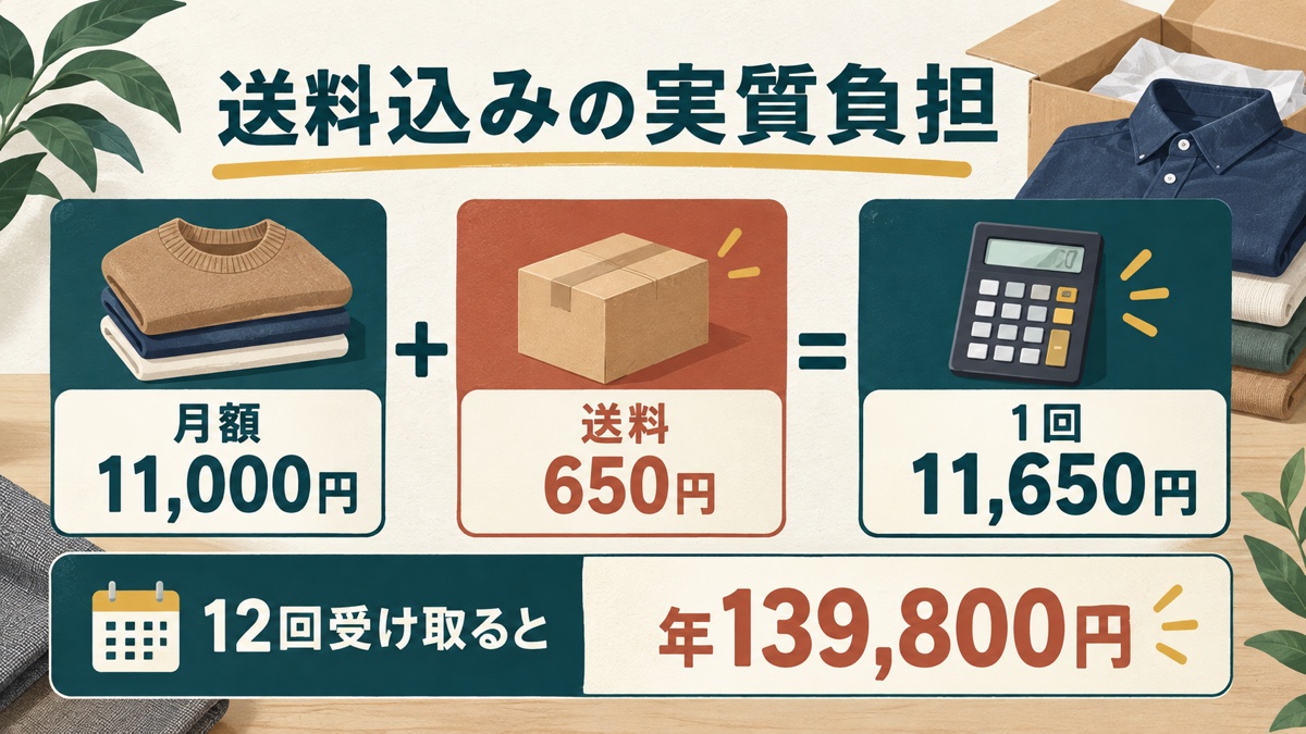 SPUスタイルアップ便の送料込み実質料金と年間総額